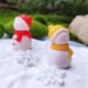 
Micro landscape snow scene couple snowman creative handmade trinkets Christmas bauble DIY decoration small ornaments gifts