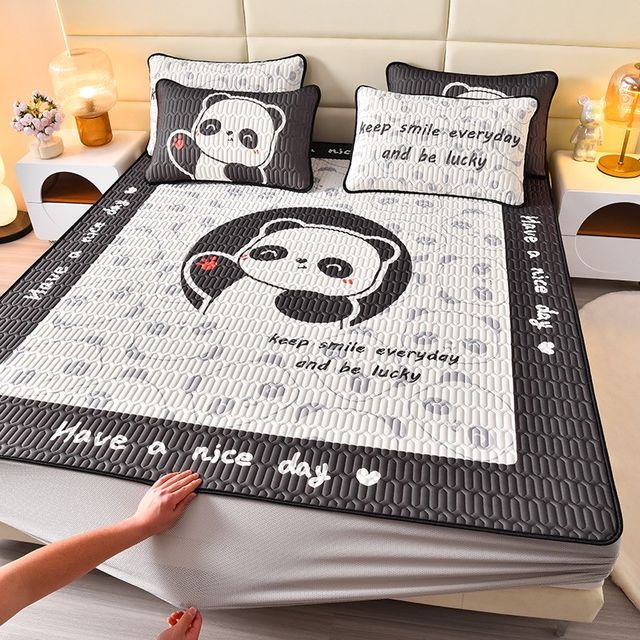 Ice silk latex mat, fitted sheet and cover three-piece set, maternal and infant grade A, latex mat, cool but not icy summer mat