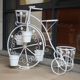 Creative European bicycle iron art n flower stand balcony flower stand pothos flower pot stand home gardening climbing pergola white