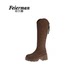 
FeierMan/Co new thick-soled, no-knee thick-heeled trendy fashion boots 9521