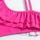 
Children's swimsuit cross-border bikini one-shoulder ruffle flamingo print K-flower triangle quick-drying little girl swimsuit