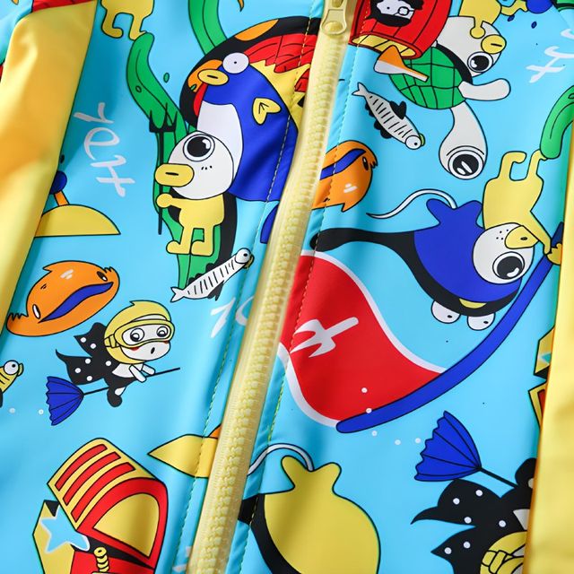 Children's swimsuits, boys, children's long-sleeved shorts, sun protection, split casual surfing, beach, hot spring quick-drying swimsuit