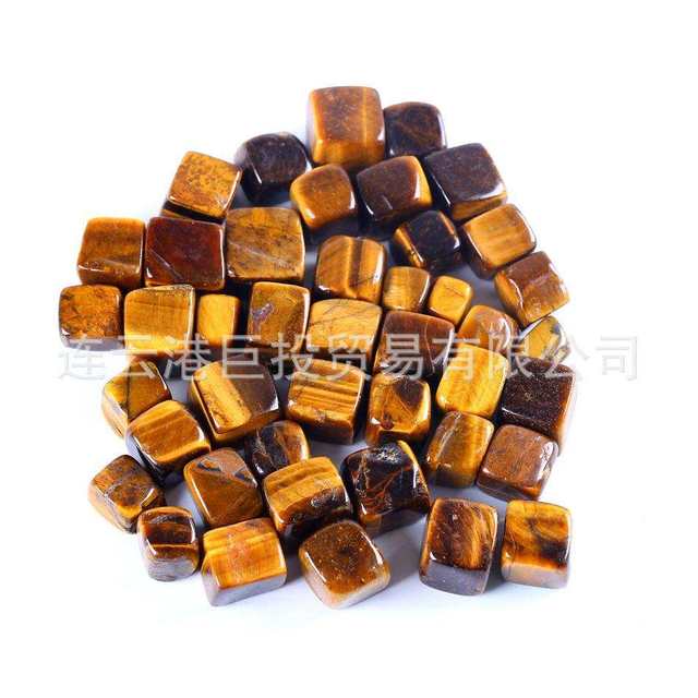 
Spot tiger eye stone square ornaments tiger eye square bonsai fish tank gardening home ornaments cross-border mining