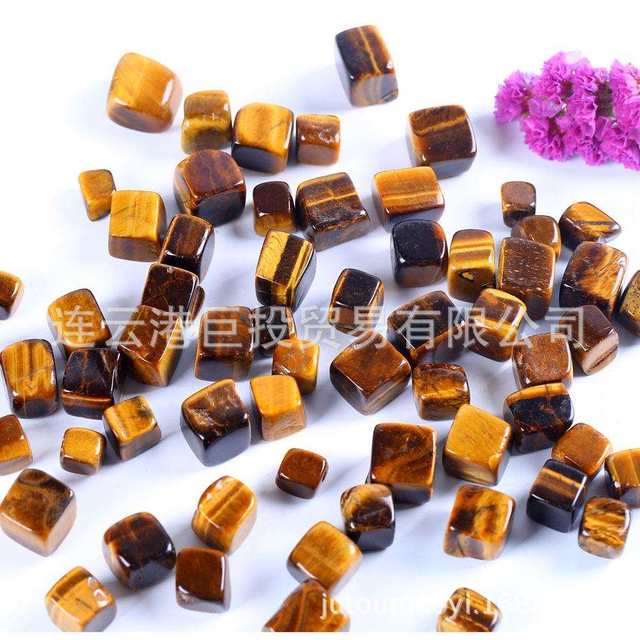 
Spot tiger eye stone square ornaments tiger eye square bonsai fish tank gardening home ornaments cross-border mining