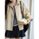 New large size women's lapel embroidered jacket, trendy, loose, versatile, handsome design, thin outerwear
