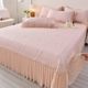 Summer ice silk mat A-class mother-child grade machine-washable iced bean soft mat gradient bed skirt mat 2025 new
