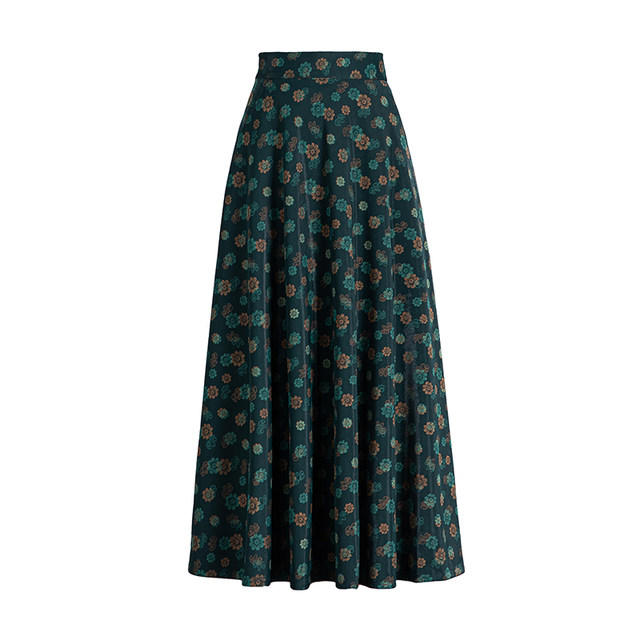 2025 Spring and Autumn New Half-length Skirt Print High Waist Slim Large Size Large Size Dangling Versatile A-line Skirt Women's Skirt