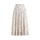 Floral skirt for women summer 2025 new mid-length versatile high waist large size large sway chiffon slimming A-line mid-skirt