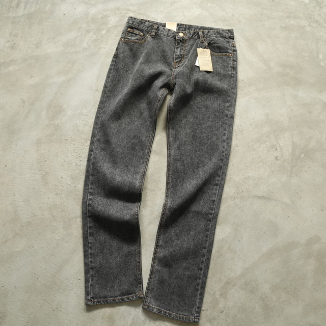 Boutique spring men and women same style jeans heavy wash old retro women pure cotton micro-stretch feet pants casual trousers