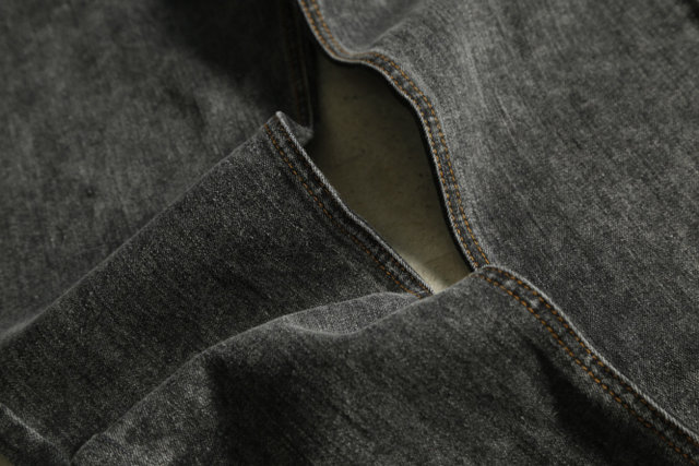 Boutique spring men and women same style jeans heavy wash old retro women pure cotton micro-stretch feet pants casual trousers