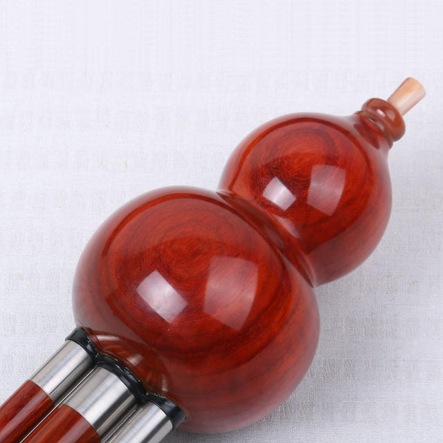 Blue Peacock Hulusi Redwood Professional performance type D C B flat G F key 7 holes Yunnan folk instruments