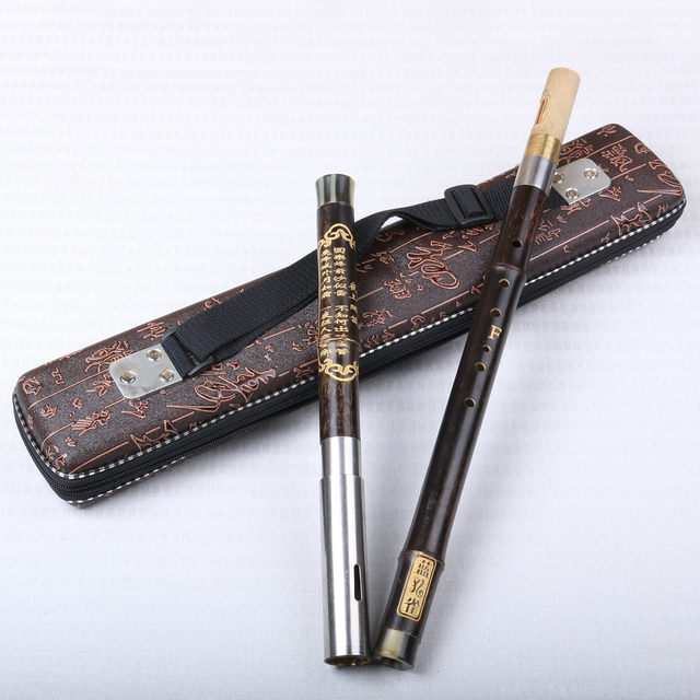 Blue Peacock, Purple Bamboo, Horizontal Blowing Bawu in G Key and F Key, Performance Bawu, Yunnan Musical Instruments Specialty