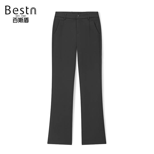 [Composite velvet] Baisitong Women's casual pants 24-year autumn and winter new style plush thickened slim fit trousers looking trousers