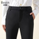 [Composite velvet] Baisitong Women's casual pants 24-year autumn and winter new style plush thickened slim fit trousers looking trousers