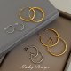 Dazzling Zhao Lusi Xu me dazzling same style plain hoop earrings mosquito coil disc ear clip earrings earrings women's earrings