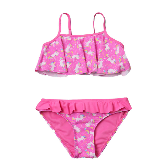 8818 Foreign Trade Children's Split Swimsuit Fashionable Ruffle Little Girl Bikini Cute Girl Triangle Beach Clothes