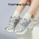 honeyGIRL thick-soled dad shoes for women 2025 new summer breathable mesh fashion sports and casual height-enhancing shoes