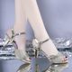 Sandalias Mujer Tacón Medio 2024 Verano Nuevo Estilo Tacón Grueso Versátil Tacón Alto Sandalias Boca De Pez Estilo Hada Sandalias De Moda Antideslizantes