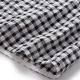 Sunny clouds Women's cotton puff flared sleeve black and white plaid hoodie hood