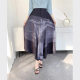Irregular printed skirt for women in summer 2025 new loose large size slimming pleated printed skirt
