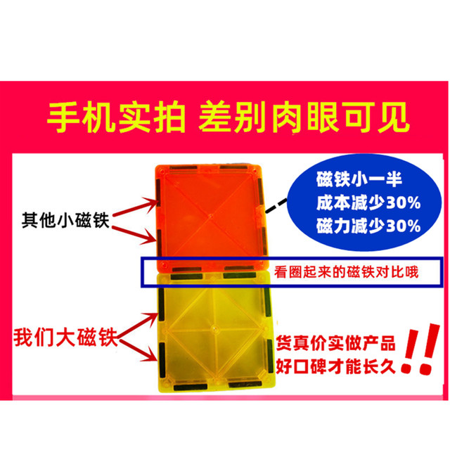 Children's nature color window magnetic sheet drill surface strong magnetic building blocks puzzle building puzzle boys and girls toys gifts