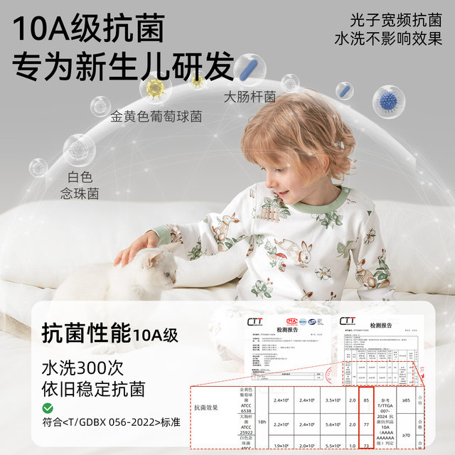 Betas Children's Pajamas Boys Home Clothing Set 2025 New Pure Cotton High Waist Belly Protecting Baby Autumn Clothing and Autumn Pants