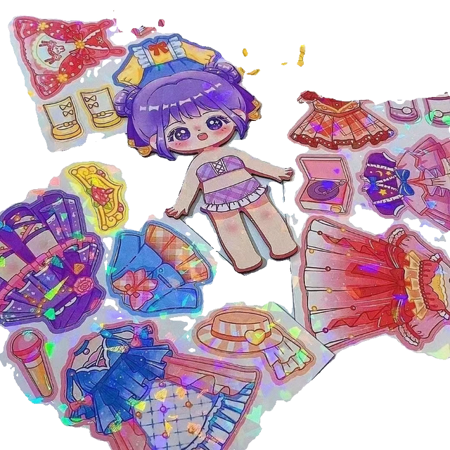 Princess magnetic dress-up magnetic stickers children's magnetic stickers girls repeated toys refrigerator diy cartoon
