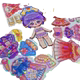Princess magnetic dress-up magnetic stickers children's magnetic stickers girls repeated toys refrigerator diy cartoon