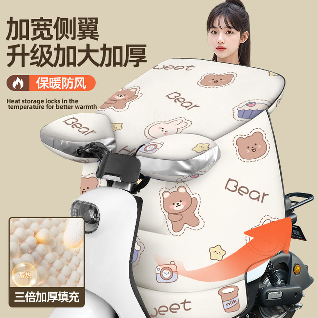 Electric car windproof double-sided waterproof spring and autumn 2025 new electric car plus velvet thickened four seasons universal