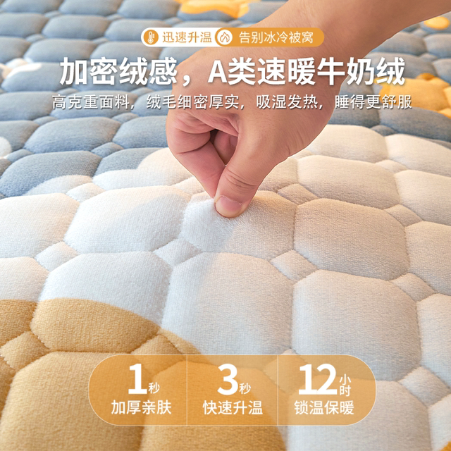 Milk velvet mattress cushion home velvet blanket bedding dormitory student single winter plus velvet mattress pad
