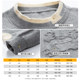 Random walks winter men's fake two-piece round neck loose pullover sweater trendy brand trendy high-end base shirt knitted sweater
