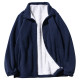Fleece Jacket Men's Spring 2025 New Products Plus Fleece Thickened Warm Stand Collar Imitation Lamb Fleece Cardigan Zipper Jacket