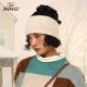IING hat control winter sports knitted autumn and winter daily wearing wool head hoop wide edge head hoop solid color hair