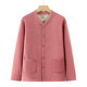 Middle-aged and elderly women's autumn clothes, German velvet mother's cardigan top, brushed thickening, thermal underwear for the elderly, cotton sweater