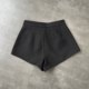 Black high-waisted A-line shorts for women in spring and summer suits, hot girls look slim and versatile, small wide-leg trousers