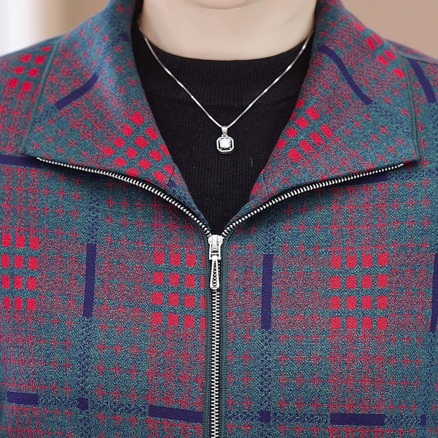 Mother's autumn coat, middle-aged and elderly women's clothing, mother-in-law's spring and autumn casual zipper jacket, grandma's top clothes