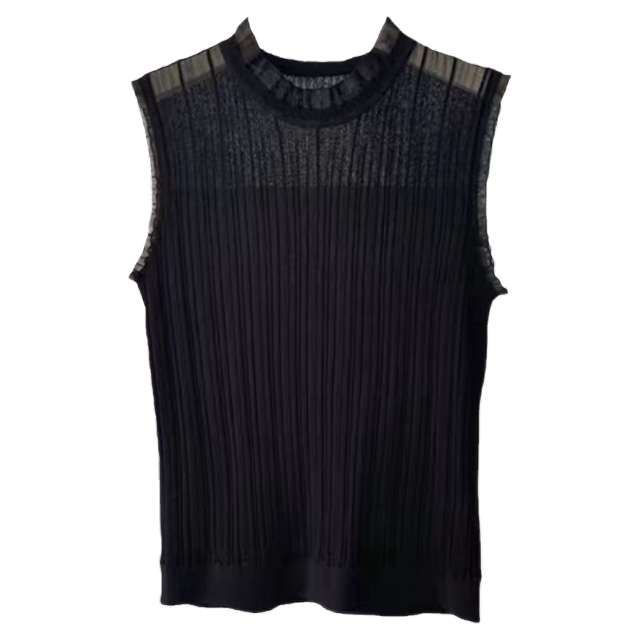 2024 new suit temperament high -level sense inside stitching white external wearing camisole clearance knitting bottom shirt autumn and winter