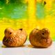 Two sets of decorations, two -piece couples, a pair of home creative desktop office creative wood carving decoration technology

