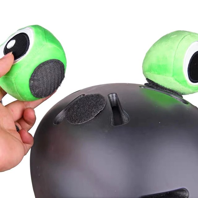 Electric car helmet cute decoration Crown frog eyes small accessories personalized creative balance car horn accessories
