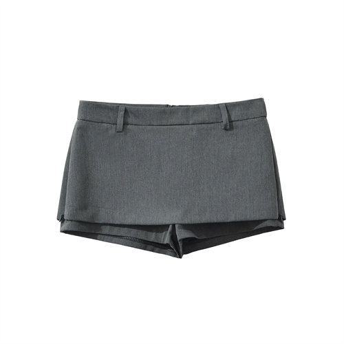 Hot girl suit skirt women's trousers 2025 new summer design side zipper slim hip short skirt