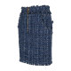 BALMAIN Balmain women's classic logo zipper skirt short skirt women's spring and summer XY limited