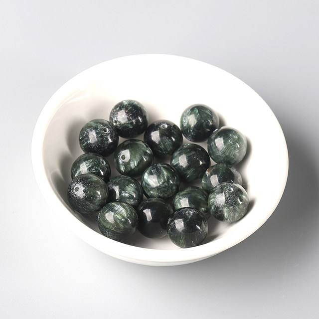 7A natural green dragon crystal loose bead bracelet for men and women DIY handmade bracelet crystal multi-treasure necklace purple dragon crystal