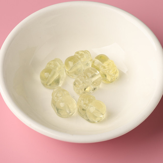 
7A Natural Citrine Pixiu Bracelet for Men and Women DIY Handmade Bracelet Necklace Braided Mobile Phone Hanging Keychain