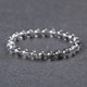 
7A natural black hair crystal loose beads bracelet for men and women, couple style bracelet diy handmade accessories crystal original