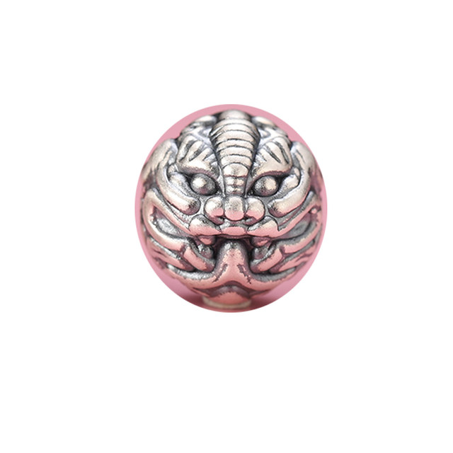 
999 Pure Silver Dragon Ball Pixiu Loose Beads Bracelet for Men and Women DIY Handmade Bracelet Necklace Pure Silver Braided Separator Beads