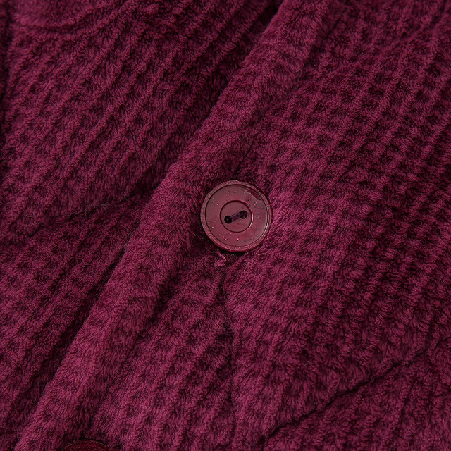 Middle-aged and elderly women's winter clothing, grandma's pajamas set, mother's velvet thickened coat, home clothes, cotton-padded clothes, grandma's cotton-padded clothes