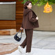 Mom sports suit autumn and winter velvet thickened corduroy jacket for women 2025 new middle-aged and elderly winter tops