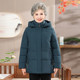 Grandma Winter Cotton Clothing Female Middle School Cotton Jacket Thick Mom down cotton jacket Old lady hooded clothes
