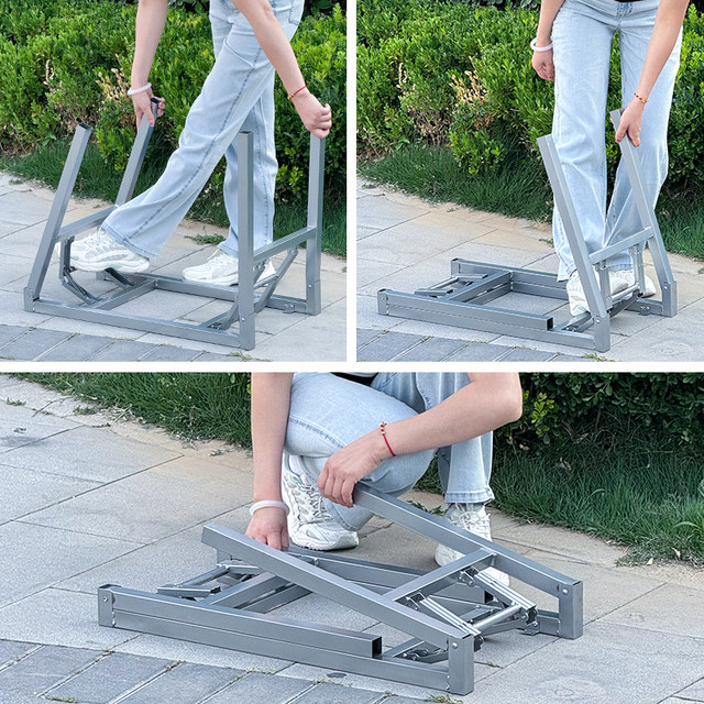 Rectangular folding table rack Simple folding table legs Long table ...