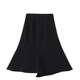Tanni's new commuter droopy fish tail irregular black casual high waist midi skirt TN11SK601A